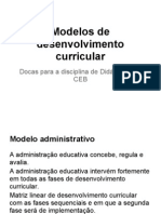 Modelos Desenvolvimento Curricular