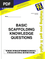 Basic Scaffolding Questions Answers