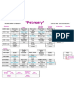 Feb Class Schedule