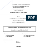 Etude Géotechnique de La Stabilité Des Talus Dans