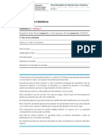 Teste Intermédio de Físico-Química 2010-2011 Caderno 1