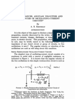 Impedance, Angular Velocities &amp Frequencies of Oscillating Currents