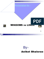 Presentation On - : Windows Vs Linux