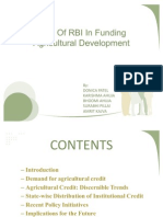 Role of RBI in Funding Agricultural Development