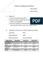 A Project Plan For Cooking Pancit Bihon