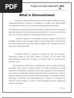 Final Project On Disinvestment