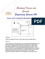 Electronic Devices and Circuits Zener and Avalanche Breakdown