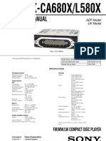 Sony Aa CDX-CA680X CDX-L580X