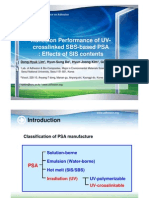 Adhesion Performance of UV-Crosslinked SBS-Based PSA - Effects of SIS Contents