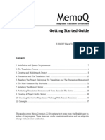 Memoq: Getting Started Guide