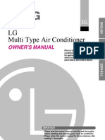 LG Multi Type Air Conditioner: Owner'S Manual