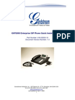 GXP2000 Enterprise SIP Phone Quick Installation Guide: Part Number: 418-02003-10 Document Version Number: 1.0