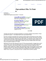 Converting Text - Spreadsheet Files To Point Shapefile Format