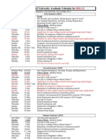 Academic Calendar 2011-12