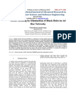 Secure Routing by Elimination of Black Holes in Ad Hoc Networks