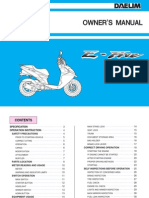 Daelim E-Five & S-Five Owner's Manual