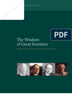 The Wisdom of Great Investors: Over 40 Years of Reliable Investing