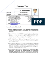 Curriculum Vitae: Name: Dr. Arup Barman