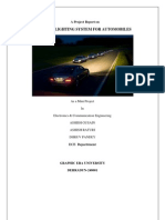 Adaptive Lighting System For Automobiles: A Project Report On