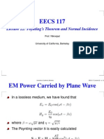 Lecture 22 Poynting's Theorem and Normal Incidence