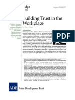 Building Trust in The Workplace