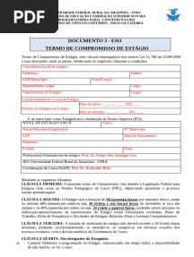 Termo de compromisso de Estágio