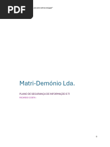 Matri-Demónio - Plano de Segurança - Ricardo Costa