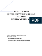 The Latest Open Source Software Available and Latest Development in Ict