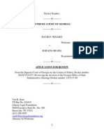 Welden V Obama (SCOGA) - 2012-03-07 - Welden Application For Review (Filed Mar. 7, 2012)