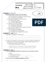 Devoir de Contrôle N°2 - Informatique - 3ème Math (2008-2009)