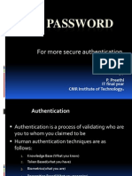 3-D Password: For More Secure Authentication