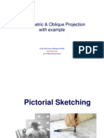 Axonometric & Oblique Projection With Example