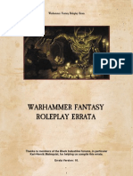 Warhammer Fantasy Roleplay Errata