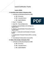 Actuarial Certification Tracks