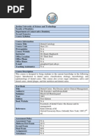 Cariology Syllabus 2011-2012