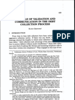 The Role of Validation and Communication in The Debt Collection Process Elwin Griffith