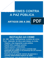 Dos Crimes Contra A Paz Pública