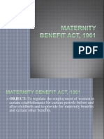 Maternity Benefit Act, 1961