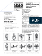 131 Model GFR Recessed Quick Response