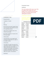 Experiment Time... : Presentation Notes