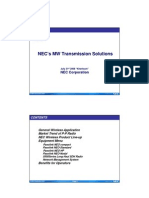 NEC's MW Transmission Solutions: NEC Corporation NEC Corporation