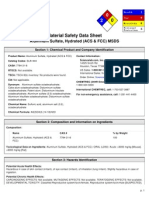 Aluminum Sulfate, Hydrated (ACS & FCC) MSDS: Section 1: Chemical Product and Company Identification