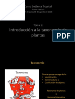 Tema 1. Introduccion A La Taxonomia de Plantas