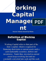 Working Capital Manageme NT