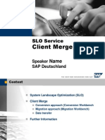 SAP SLO System Client Merge