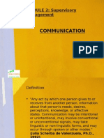 Communication - Part of Lesson II