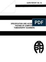 AAPM Report 39 - CT Acceptance Testing (1993)