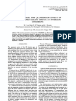 A Simple Model For Quantisation Effects IN Heavily-Doped Silicon Mosfets at Inversion Conditions