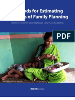 Methods For Estimating The Costs of Family Planning