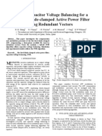 Dc-Link Capacitor Voltage Balancing For A Five-Level Diode-Clamped Active Power Filter Using Redundant Vectors